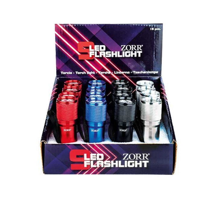 Zorr Taschenlampe "Aluminium" - 9LED - 9,5cm