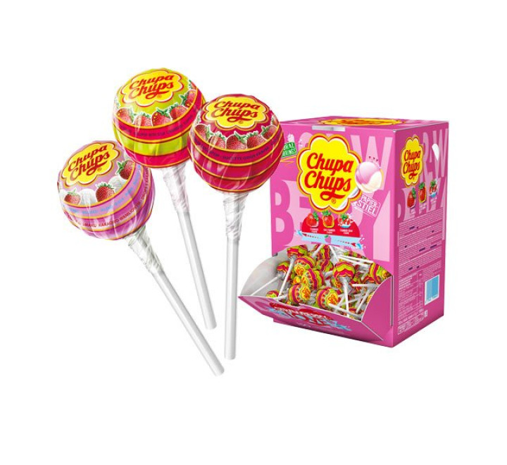 Chupa Chups Lutscher - Strawberry Lover - 150er Box