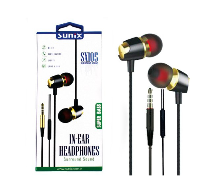 SUNIX- SX105 -Super Bass - GOLD- Kopfhörer - 3,5mm