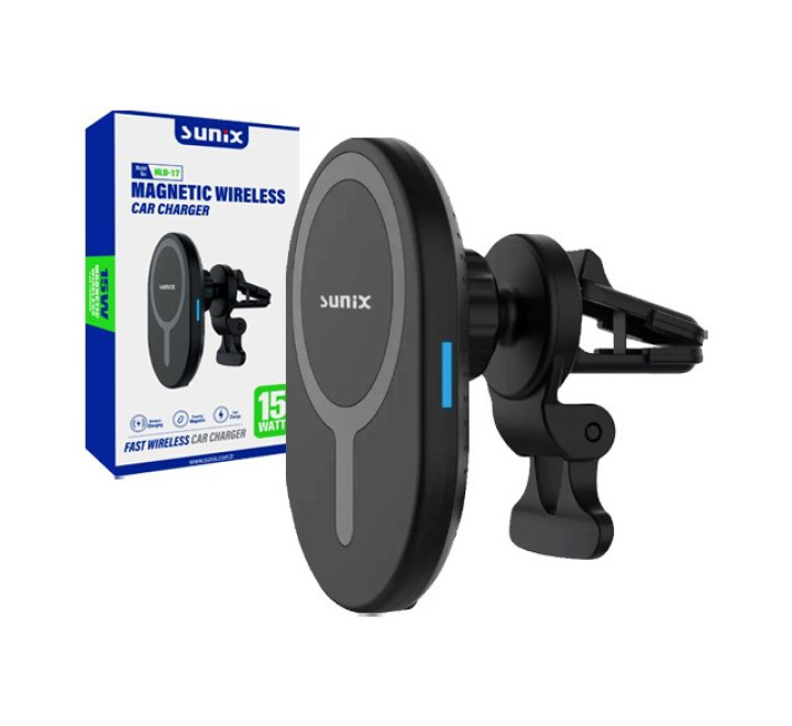 SUNIX HLD-17 - Kfz-Halter f. Lüfterclip  - Magnet  Induktiv-Ladung 15W