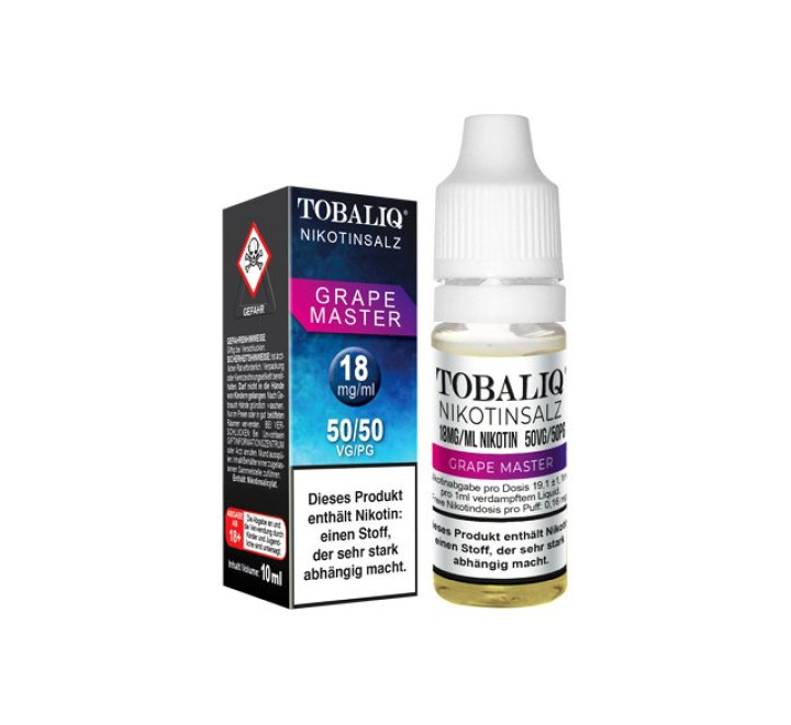 E-Liquid m. Nikotinsalz - 18MG/ML - Nikotin 50VG/50PG - Grape Master