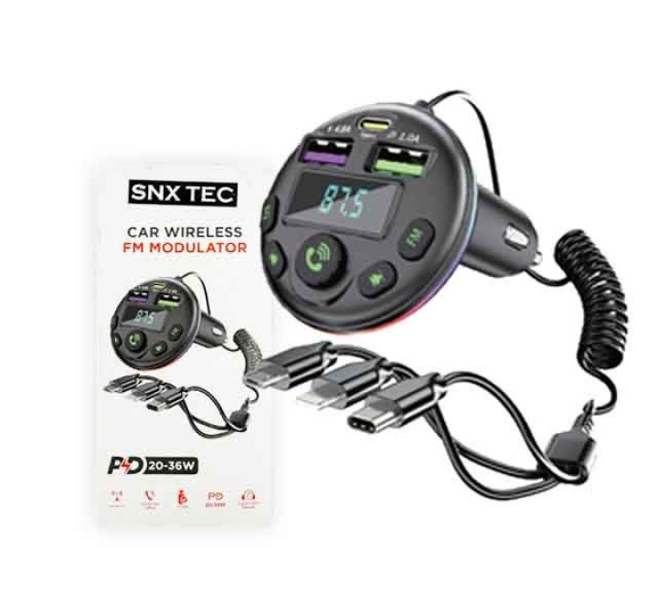TORIMA-G14 36W BT  Fm Transmitter-Digital-Display. ink. 3-er Kabel