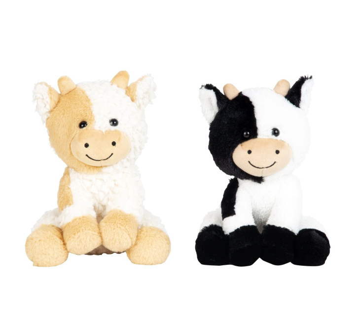 Plüsch-Kuh "Mimi u. Mella" braun/beige & schwarz/weiß - 23 cm