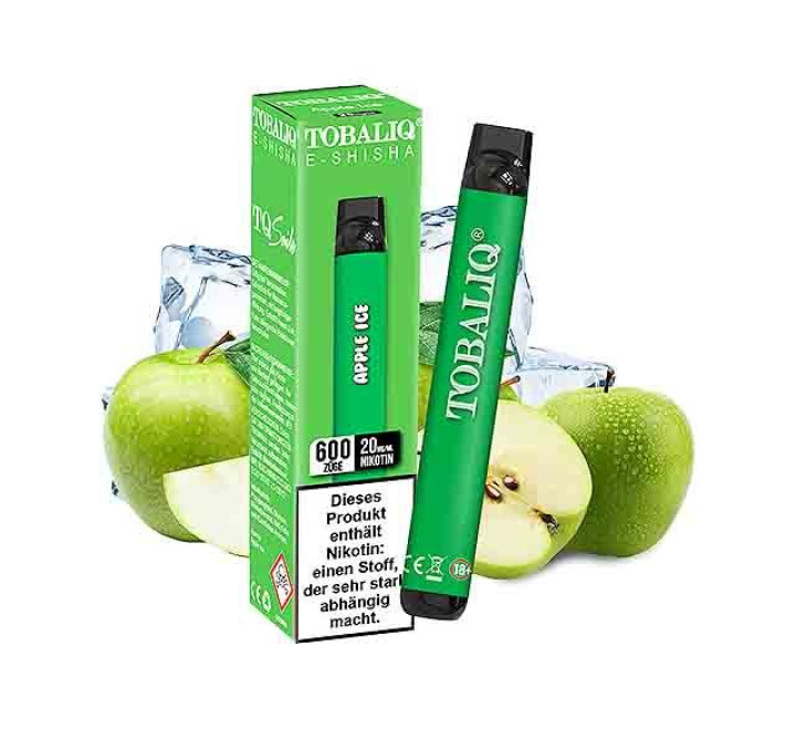 TobaliQ E-Shisha TQ-Smile "Apple Ice" - 600 Züge - "20 mg Nikotin"