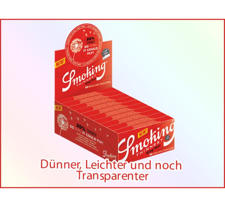 Smoking Thinnest King Size 33 + 33 Tips