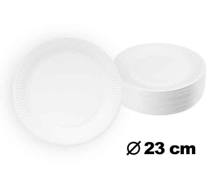 Papp-Teller - Rund - Ø23 cm 271607 - 100Stk.