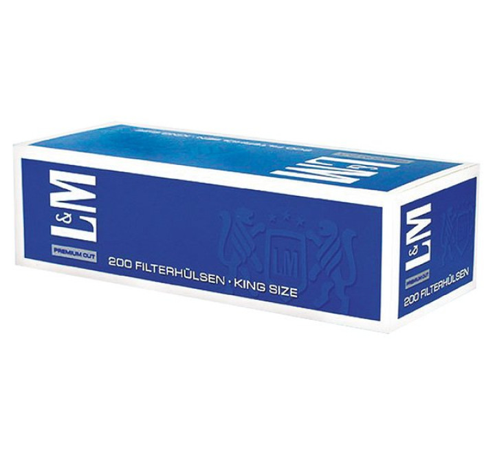 L & M  BLUE Label  - Zigaretten-Hülsen  200 King Size
