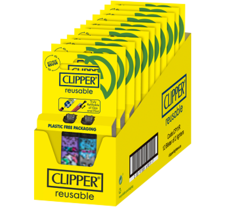 Clipper Feuerzeug "2er Blister" 12 x 2