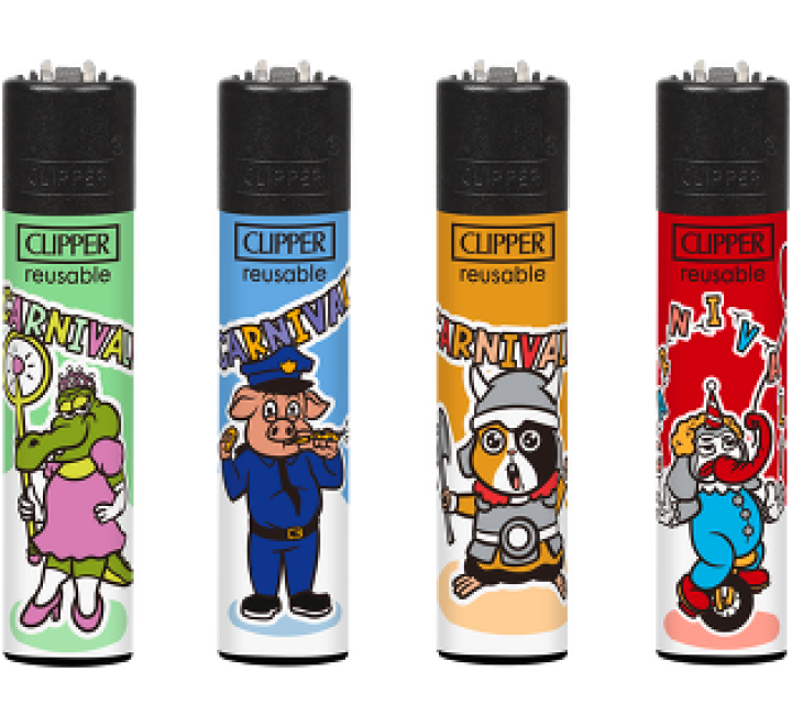Clipper Feuerzeug "Carnival Animals"
