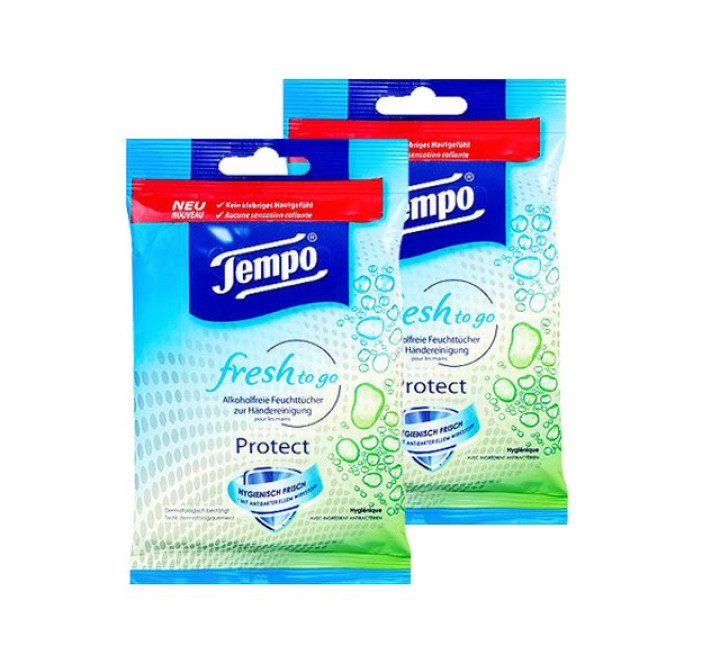 Tempo Feuchttücher "Fresh to go Protect"