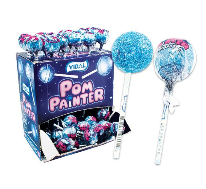 Pom Painter Zungenfärber - Lolli  mit Kaugummi - 17,5 g
