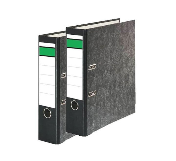 Ordner Pappe A4  BREIT  "80 mm" SCHWARZ Marmoriert