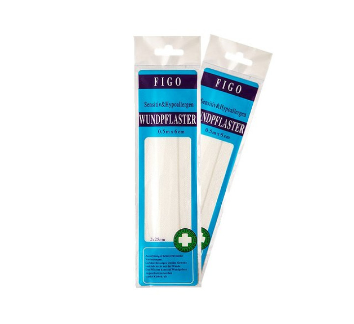 FIGO Wund-Pflaster Sensitiv Blau  2 x 25 cm - 6 cm breit