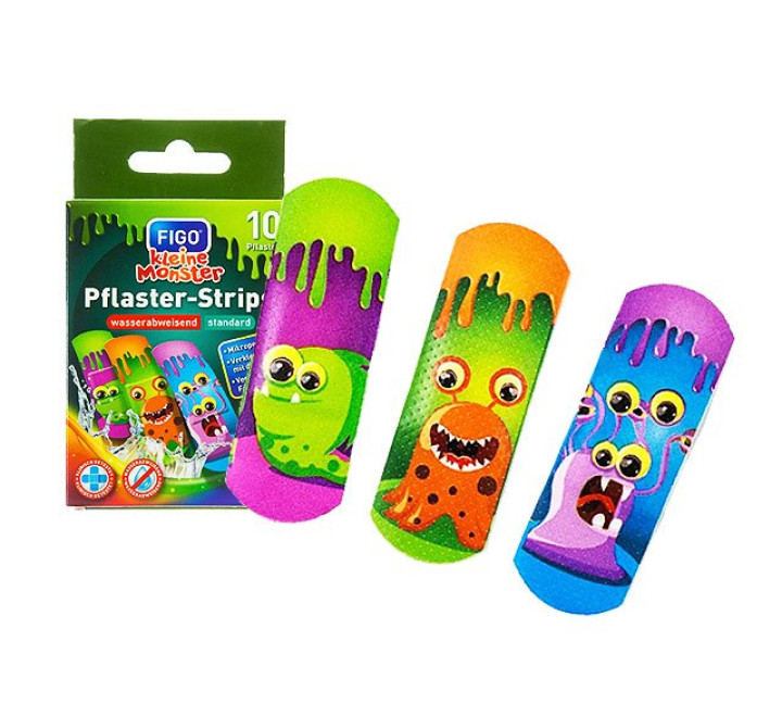 FIGO Kinder-Pflaster "Kleine Monster" 10 Pflaster