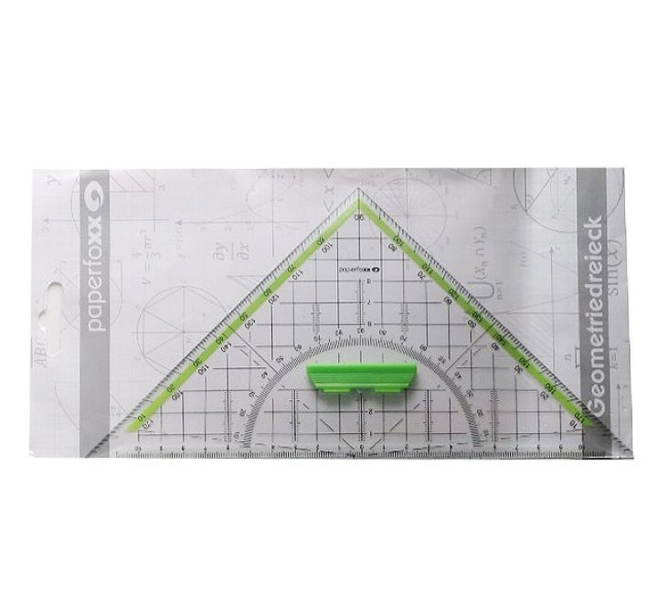 Paperfoxx Geometrie-Dreieck mit Griff - grün - 22cm