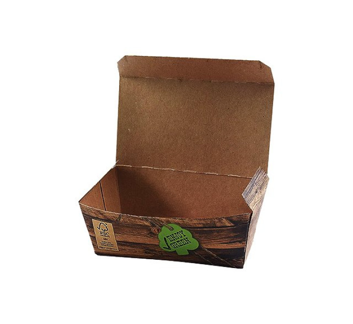 Snack-Box m. fettabweisender Schicht - 12,4 x 6,5 x 5 cm - Gr. M