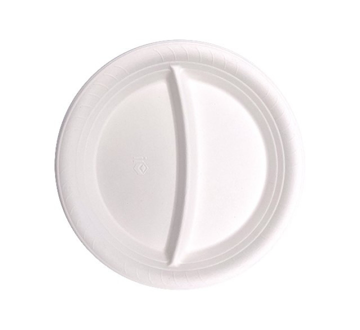 Menüteller-Bagasse - 2-Geteilt - 22,5cm