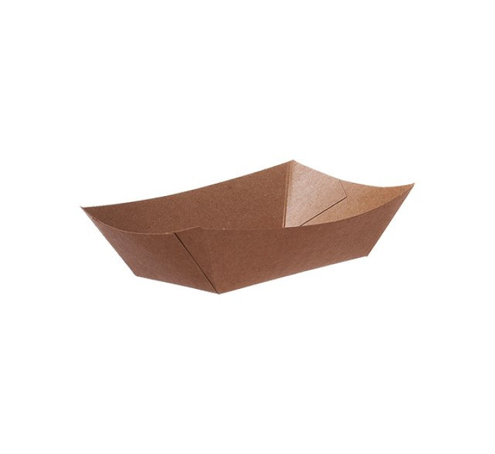 Kraft Snackschale braun - Pappe - 15,5 x 11,5 x 4cm - 300ml - Gr. S