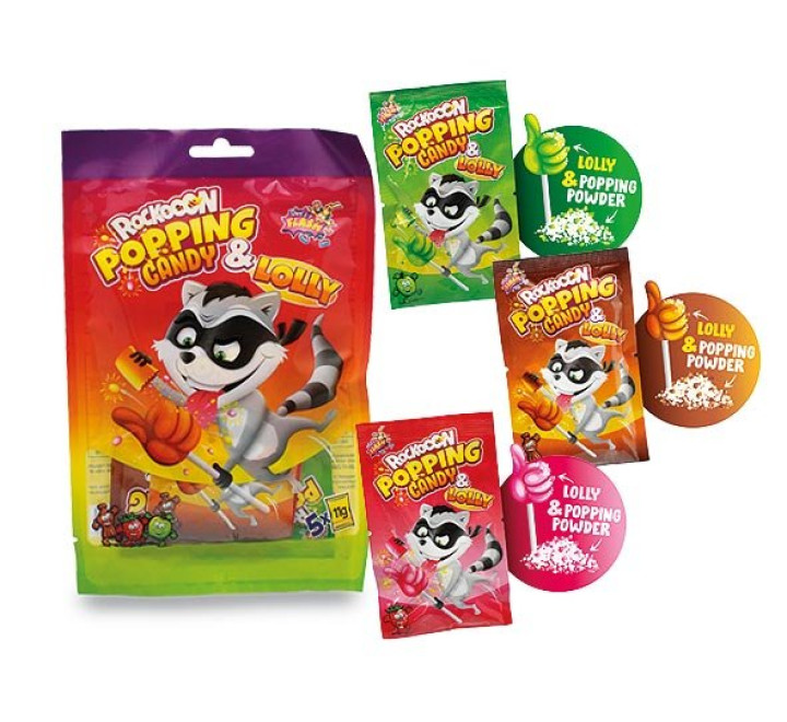 Rockooon Lolly & Popping Candy - 55 g