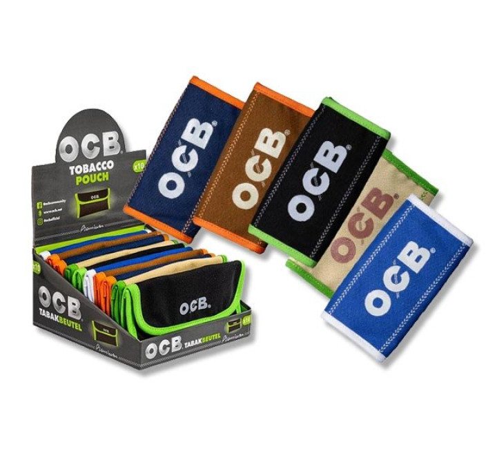 OCB Tabakbeutel m. Reißverschluss - 16 cm (geöffnet 23 cm)