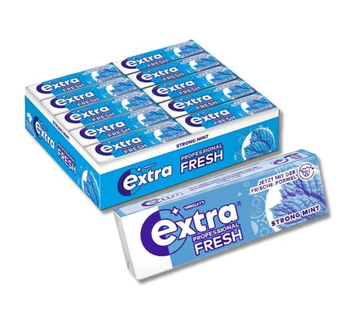 Wrigley´s Extra Professional Single "Strong Mint" - 10er Packung