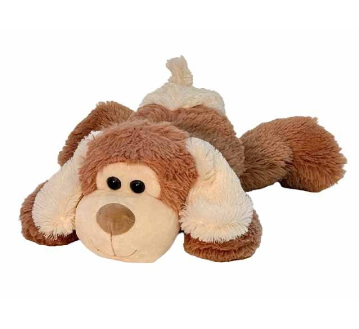 Plüsch-Hund "Fynn" liegend - 38 cm - beige u. braun