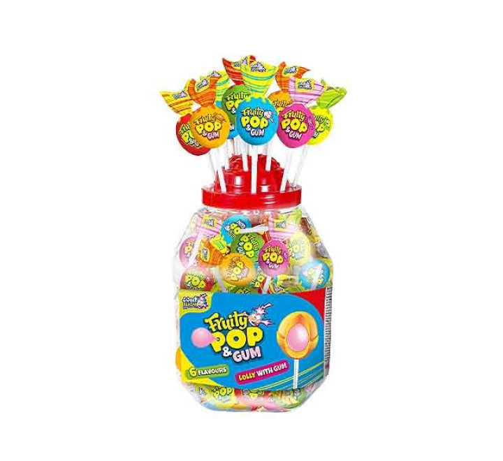 Fruity Pop Lollies - Lutscher mit Kaugummikern  - 16g