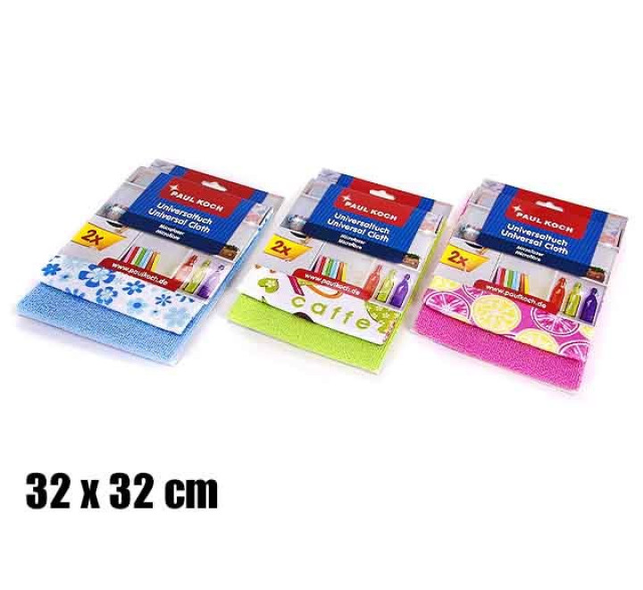 Microfaser "Universal"  Reinigungs-Tuch 32 x 32 cm - 2er Pack