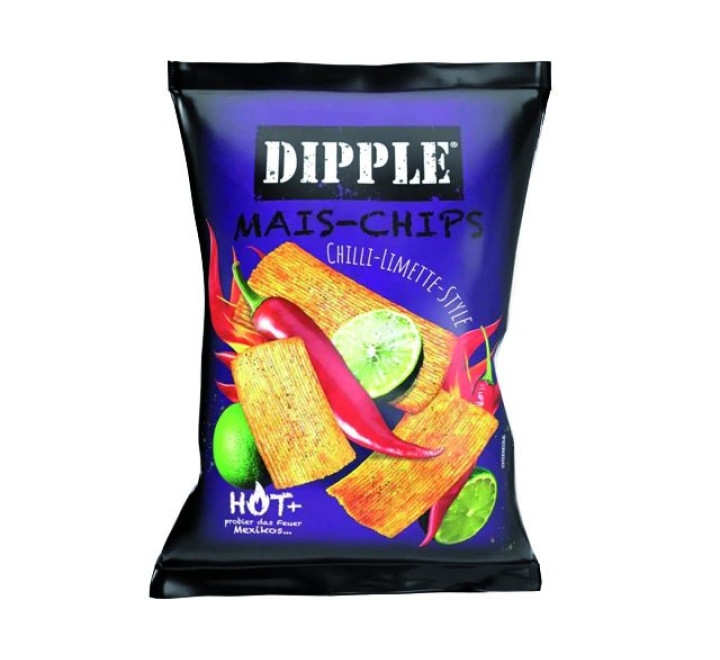 Dipple Mais-Chips Stikz Hot & Chilli Limette Style 90g