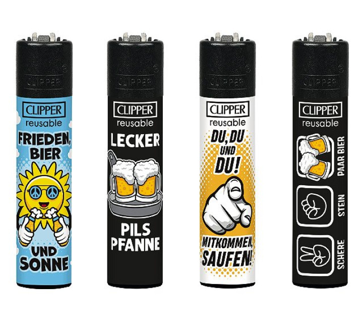 Clipper Feuerzeug "Bier Slogan 2"