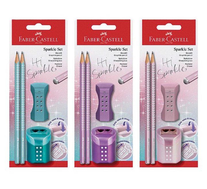Faber Castell Schreibset Sparkle 4 tlg.  SB-Karte