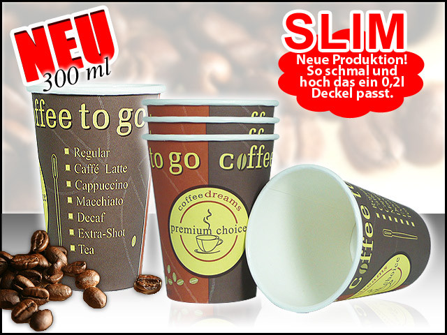 Coffee 2 Go 300ml Premium SLIM