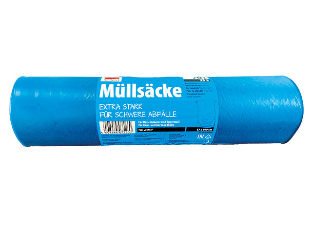 Müllsack - 70 Liter,25 Stck. - 57x100 cm, Blau "ECOFINE",10903
