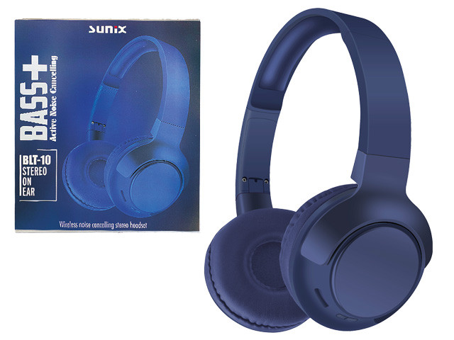 SUNIX- BLT-10  "Bass+ Bluetooth On-Ear-Kopfhörer" - Blue
