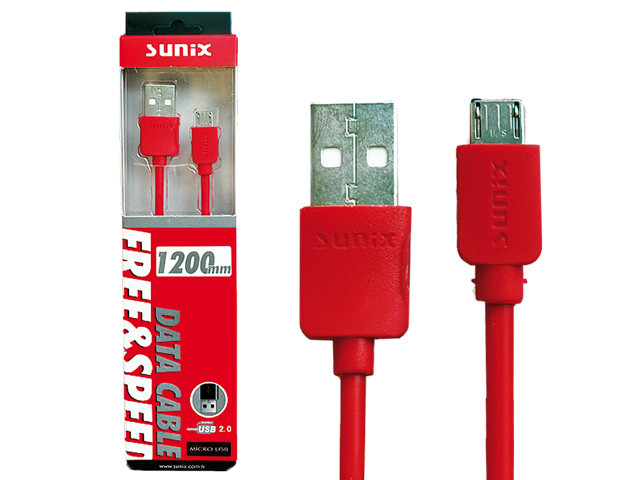 SUNIX- SC-06 - Micro USB  Ultra speed 3A Kabel - 1,2m
