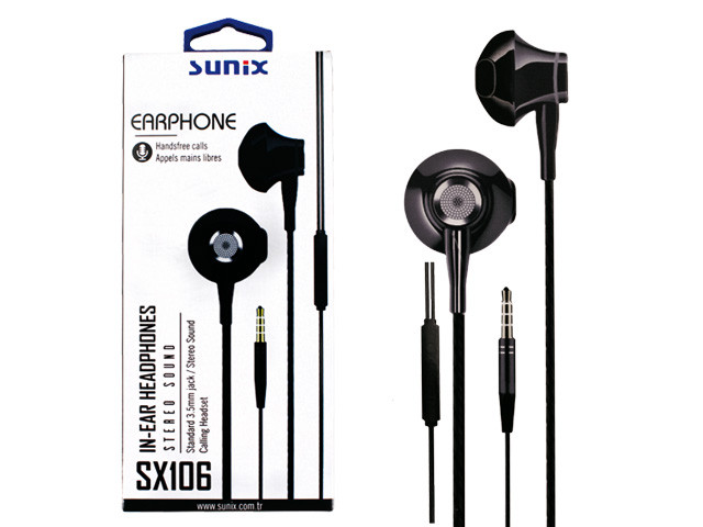 SUNIX- SX106 - In-Ear Headphones "Schwarz" - 3,5mm
