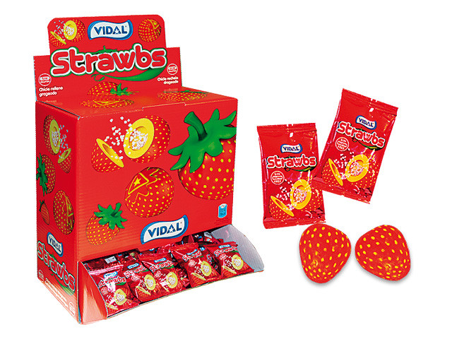 Vidal Strawbs-Erdbeer Kaugummi 13426