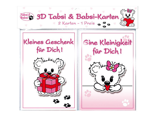 Grußkarten "Tabis&Babsi" 3D 2er-Pack