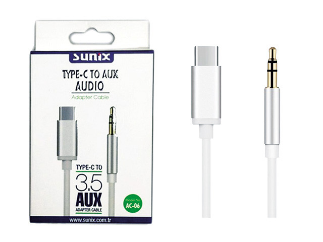 SUNIX-AC-06  "TYP C zu AUX Audio" - 1m