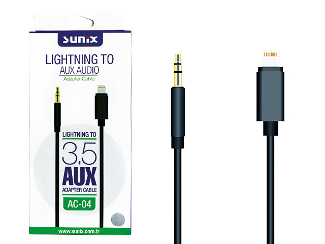 SUNIX- AC-04 "Lightning  AUX  Adapter Cable IOS" - 3,5mm