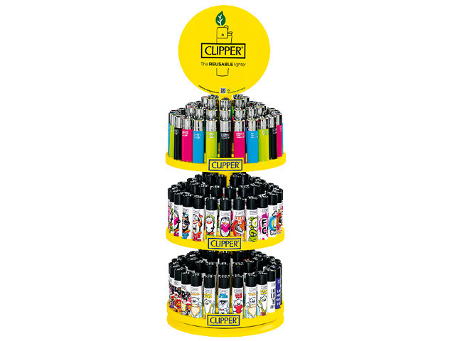 CLIPPER Feuerzeug Carrousel Mix+Solid Branded