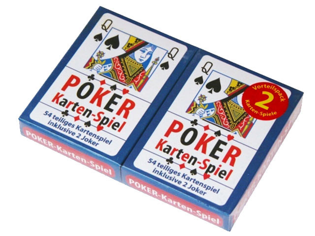 Pokerkarten 2er Set - je 54 Karten