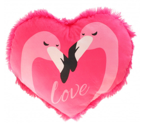 Plüsch-Herz "Flamingo-Love" - 50 cm
