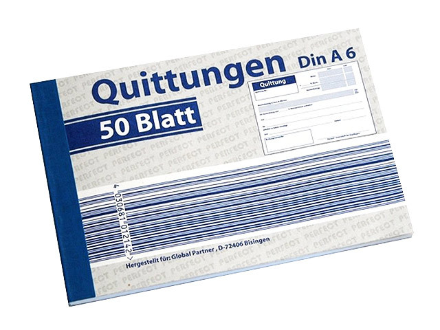 Quittungsblock - DIN A6 - 50 Blatt