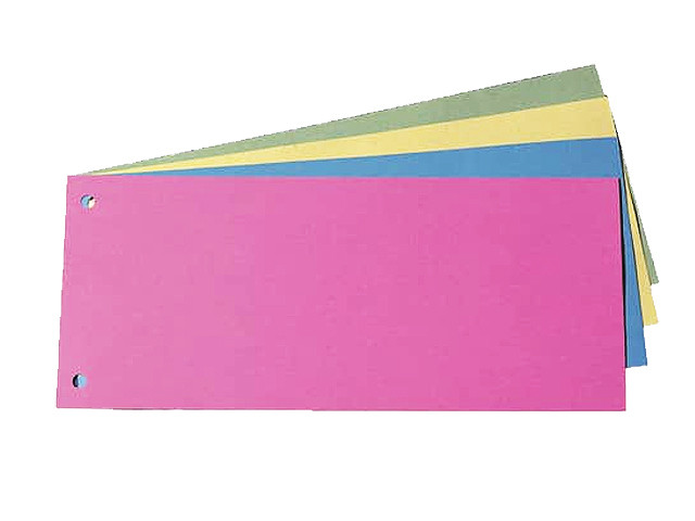 40 Stck. Trennstreifen f. Ordner - 10,5 x 24cm 4-farbig sortiert