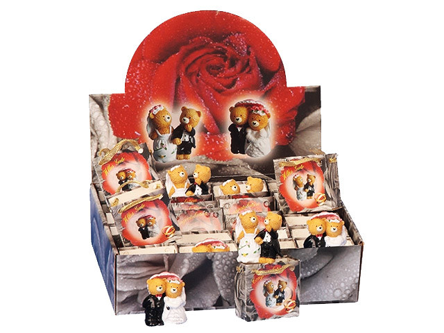Geschenktütchen "Bären-Hochzeitspaar" - 5cm - im Display