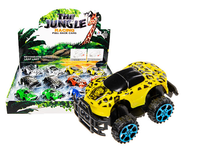 The Jungle Racing - Auto "Pull Back" - 6cm - 12er Display