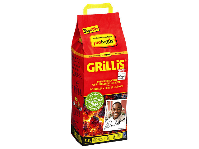 GRiLLiS Grill-Holzkohlebriketts - 3,3 kg