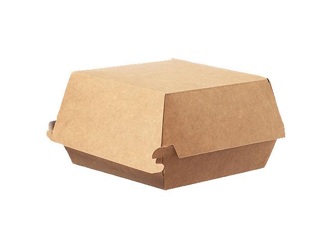 Kraft Burger-Box Easy - Pappe - 13,5 x 12,5 x 7,5cm - Gr. L