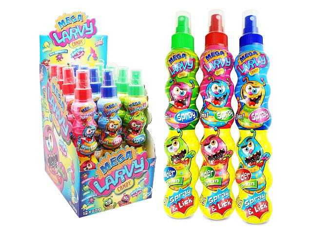 Mega Larvy Candy - Spray u. Pulver - 40 ml Spray + 30 g Pulver